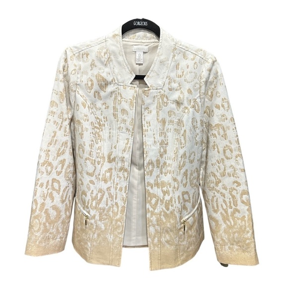 Chico's Jackets & Blazers - Chico’s Woman’s Blazer Printed Long Sleeve Open Front Size: 0/Small